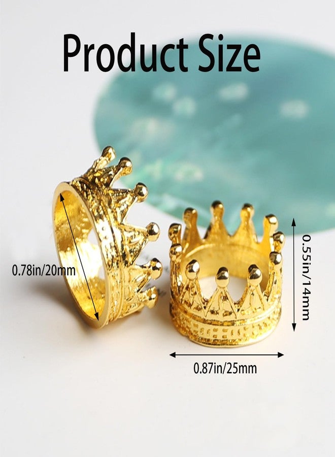 TTFdacai 4Pcs Mini Alloy Crown 1/12 Scale Metal Doll Crown Tiny Miniature Crown for Handicrafts, Miniatures, Doll Headwear Accessories - Image 2